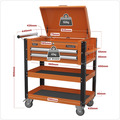 Sealey Superline PRO® Heavy-Duty Mobile Tool & Parts Trolley with Lockable Top & 2 Drawers - Orange