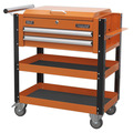 Sealey Superline PRO® Heavy-Duty Mobile Tool & Parts Trolley with Lockable Top & 2 Drawers - Orange
