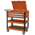 Sealey Superline PRO® Heavy-Duty Mobile Tool & Parts Trolley with Lockable Top & 2 Drawers - Orange