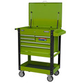 Sealey AP890MHV Superline PRO® Heavy-Duty Mobile Tool & Parts Trolley with 5 Drawers and Lockable Top - Hi-Vis Green