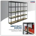 Sealey AP900RCOMBO1 Racking Unit with 5 Shelves 340kg Capacity Per Level - Set of 3