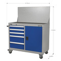 Premier Industrial™ Mobile Workstation with 5 Drawers & 1 Shelf