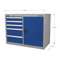 Sealey Premier Industrial™ Cabinet/Workstation with 5 Drawers & 1 Shelf