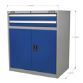 Sealey Premier Industrial™ Industrial Cabinet with 2 Drawers & 1 Shelf
