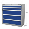 Sealey API9005 Premier Industrial&trade; Cabinet 5 Drawer