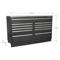 Sealey APMS04 Premier™ Heavy-Duty Modular Floor Cabinet 11 Drawer 1550mm