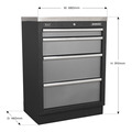Sealey Superline PRO® Modular Cabinet 4 Drawer 680mm