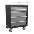 Sealey APMS58 Superline PRO® Modular Mobile Cabinet 5 Drawer 650mm