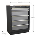 Superline PRO® Modular Cabinet 5 Drawer 680mm