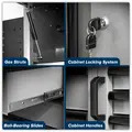 Sealey APMSBESTACK01SS Superline PRO® Black Edition Storage System with Stainless Worktop 3.24m