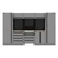 Sealey APMSBESTACK01W Superline PRO® Black Edition Storage System with Rubber Wood Worktop 3.24m