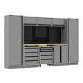 Sealey APMSBESTACK01W Superline PRO® Black Edition Storage System with Rubber Wood Worktop 3.24m