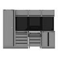 Sealey APMSBESTACK02SS Superline PRO® Black Edition Storage System with Stainless Worktop 2.64m