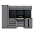 Sealey APMSBESTACK02W Superline PRO® Black Edition Storage System with Rubber Wood Worktop 2.64m