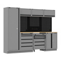 Sealey APMSBESTACK02W Superline PRO® Black Edition Storage System with Rubber Wood Worktop 2.64m
