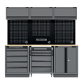 Sealey APMSBESTACK03W Superline PRO® Black Edition Storage System with Rubber Wood Worktop 2.04m
