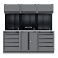 Sealey APMSBESTACK04SS Superline PRO® Black Edition Storage System with Stainless Worktop 2.04m