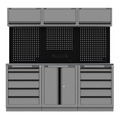 Sealey APMSBESTACK04SS Superline PRO® Black Edition Storage System with Stainless Worktop 2.04m