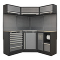 Superline PRO® Corner Storage System with Stainless Worktop 1.55m