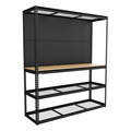 Heavy-Duty Modular Workbench with Racking & Pegboard 1820mm 300kg Capacity Per Level