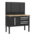 Sealey APMWB50COMBO1W Superline PRO® Modular Workbench with 4 Drawers & Cupboard Wooden Worktop 1265mm