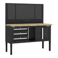 Sealey APMWB60COMBO2W Superline PRO® Modular Workbench with 3 Drawers & Cupboard Wooden Worktop 1525mm