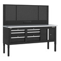 Sealey APMWB72COMBO2SS Superline PRO® Modular Workbench with 6 Drawers & Cupboard Stainless Steel Worktop 1830mm
