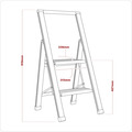 Sealey APSL2 Professional Folding Step Ladder 2-Step Aluminium 150kg Capacity