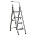 Sealey APSL4 Aluminium Professional Folding Step Ladder 4-Step 150kg Capacity - EN 1483