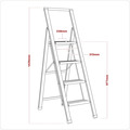 Sealey APSL4 Aluminium Professional Folding Step Ladder 4-Step 150kg Capacity - EN 1483