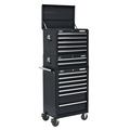 Superline PRO® Topchest, Mid-Box Tool Chest & Rollcab Combination 14 Drawer - Black