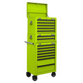 Superline PRO® Topchest, Mid-Box Tool Chest & Rollcab Combination 14 Drawer - Green