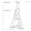 Sealey AS12 Premier Axle Stands (Pair) 12 Tonne Capacity per Stand High Level