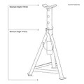 Sealey AS3000 Premier Axle Stands (Pair) 2.5 Tonne Capacity per Stand Medium Height