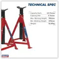 Sealey AS3000 Premier Axle Stands (Pair) 2.5 Tonne Capacity per Stand Medium Height