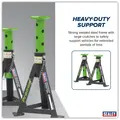 Sealey AS3G Premier Axle Stands (Pair) 3 Tonne Capacity per Stand - Green
