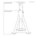 Sealey AS3Y Premier Axle Stands (Pair) 3 Tonne Capacity per Stand - Yellow