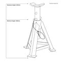Sealey AS5000 Axle Stands (Pair) 5 Tonne Capacity per Stand