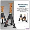 Sealey AS6O Premier Axle Stands (Pair) 6 Tonne Capacity per Stand - Orange