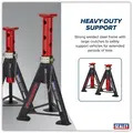 Sealey AS6R Premier Axle Stands (Pair) 6 Tonne Capacity per Stand - Red