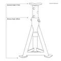 Sealey AS6Y Premier Axle Stands (Pair) 6 Tonne Capacity per Stand - Yellow