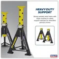 Sealey AS6Y Premier Axle Stands (Pair) 6 Tonne Capacity per Stand - Yellow