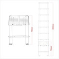 Telescopic Ladder 9-Tread Aluminium - EN 131