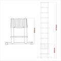 Sealey Aluminium Professional Telescopic Ladder 11-Tread - EN 131