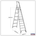 Sealey AXL12 Industrial Step Ladder 12-Tread Aluminium - BS EN 131