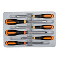 BE-9881TB ERGO™ Through Blade Screwdriver Set, 6 Piece