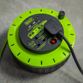 Sealey BCR10G 10m Cassette Type Cable Reel with Thermal Trip 2 x 230V & 2 x USB - Hi-Vis Green