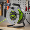 Sealey BCR25G 25m Cable Reel with Thermal Trip 4 x 230V - Hi-Vis Green