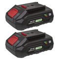 Sealey BK02 SV20 Series Power Tool Battery 20V 2Ah - Pack of 2