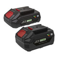 Sealey BK24 SV20 Series Power Tool Battery 20V 2Ah & 4Ah - Pack of 2